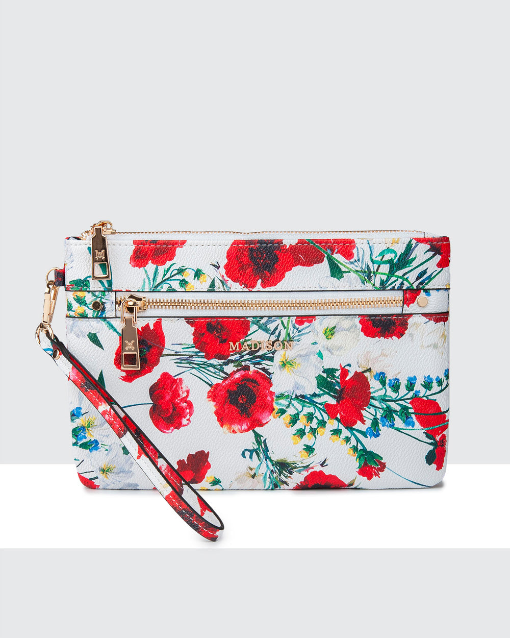 Eliza Large Zip Pouch With Wrist Strap-Wallets-PEROZ Accessories