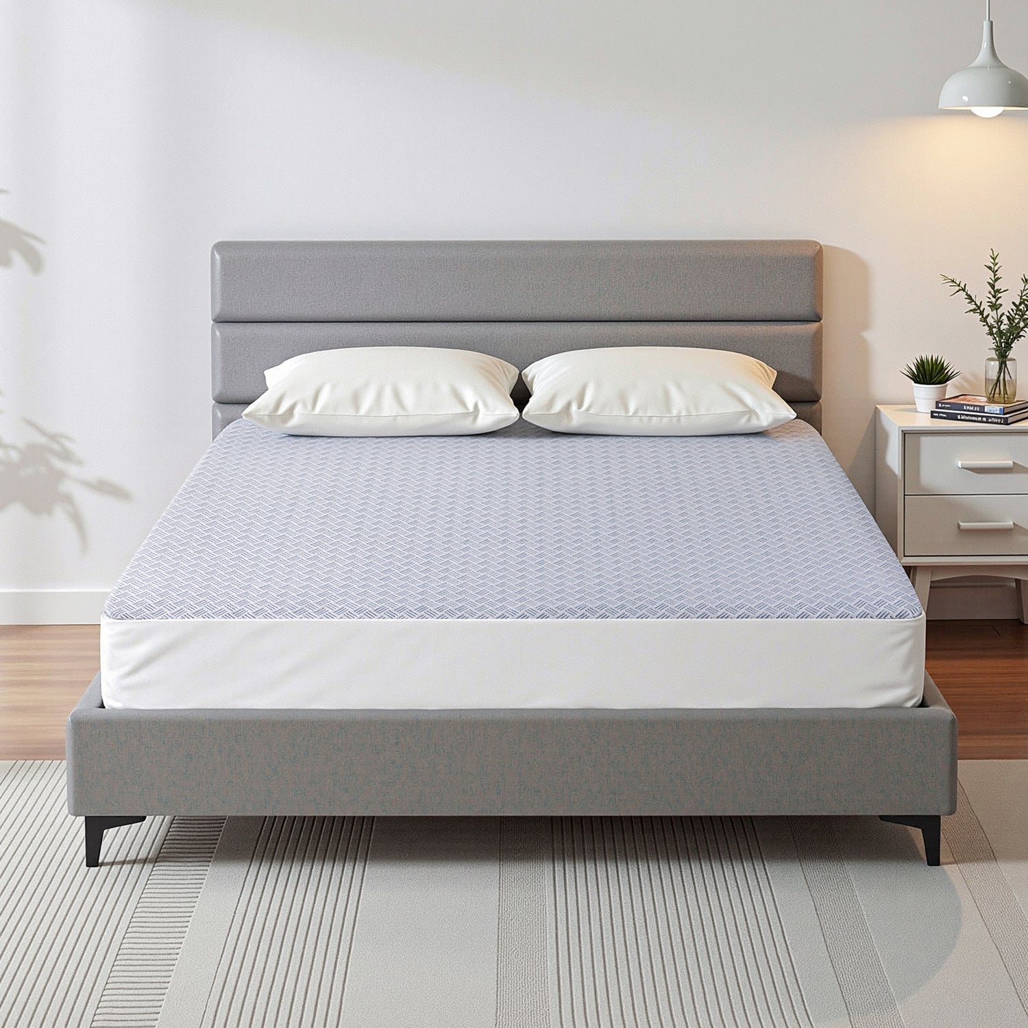 Giselle Cooling Mattress Protector Waterproof Deep Pocket Fitted Cover Queen-Home &amp; Garden > Bedding > Mattress Protectors-PEROZ Accessories