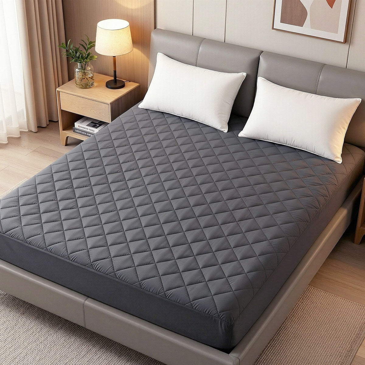 Giselle Water-Resistant Mattress Protector Microfiber 360° Fit Double-Home &amp; Garden > Bedding > Mattress Protectors-PEROZ Accessories