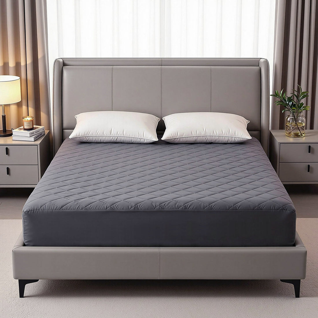 Giselle Water-Resistant Mattress Protector Microfiber 360° Fit King-Home &amp; Garden > Bedding > Mattress Protectors-PEROZ Accessories