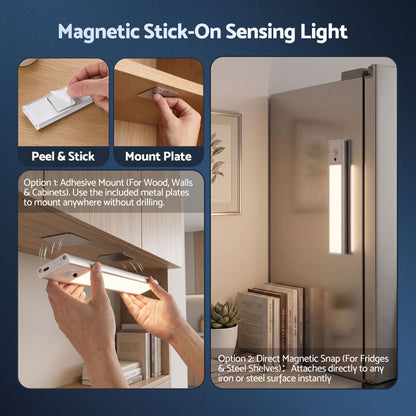 Artiss 4-Pack 25cm Motion Sensor Under Cabinet Lights, LED Closet Light with 5 Colors Dimmable