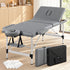 Zenses 3-Fold Portable Massage Table 75cm Adjustable Backrest & Height, Aluminium Beauty Bed Grey-Health & Beauty > Massage & Relaxation > Massage Tables-PEROZ Accessories