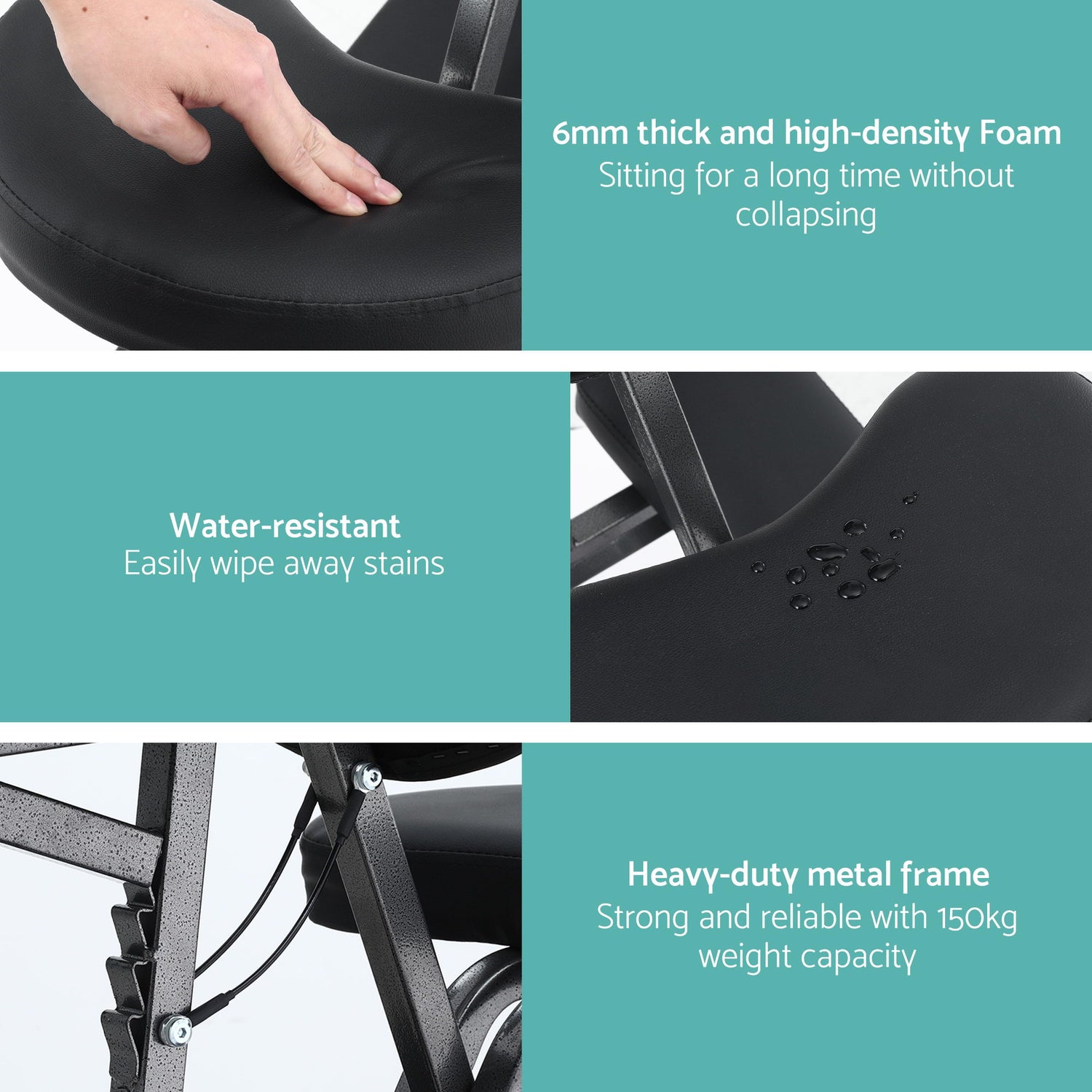 Zenses Portable Massage Chair Lightweight Folding Tattoo Lash Beauty Bed-Furniture > Bar Stools &amp; Chairs > Massage Chairs-PEROZ Accessories
