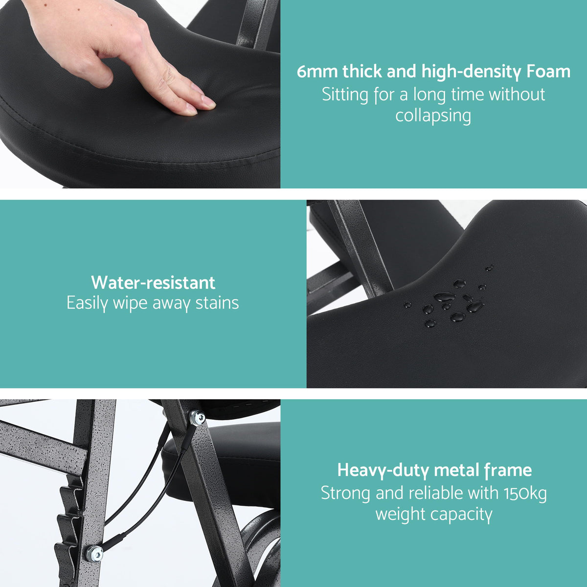 Zenses Portable Massage Chair Lightweight Folding Tattoo Lash Beauty Bed-Furniture > Bar Stools &amp; Chairs > Massage Chairs-PEROZ Accessories