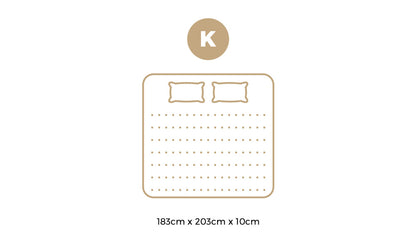 Bedra Memory Foam Mattress Topper Reversible Cool Gel 10cm King-Mattress Toppers-PEROZ Accessories