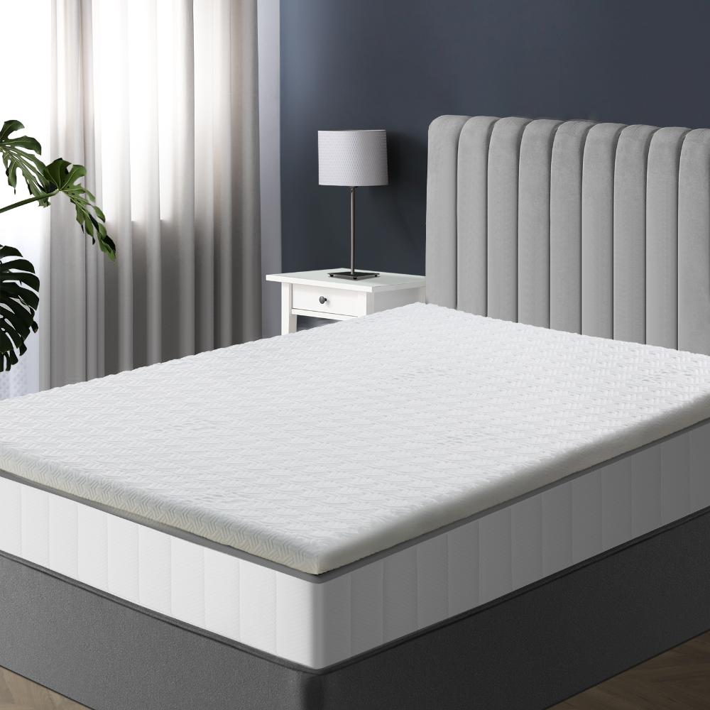 Bedra Memory Foam Mattress Topper Reversible Cool Gel 10cm Queen-Mattress Toppers-PEROZ Accessories