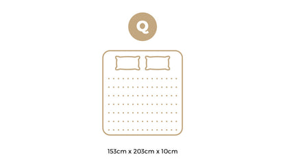 Bedra Memory Foam Mattress Topper Reversible Cool Gel 10cm Queen-Mattress Toppers-PEROZ Accessories