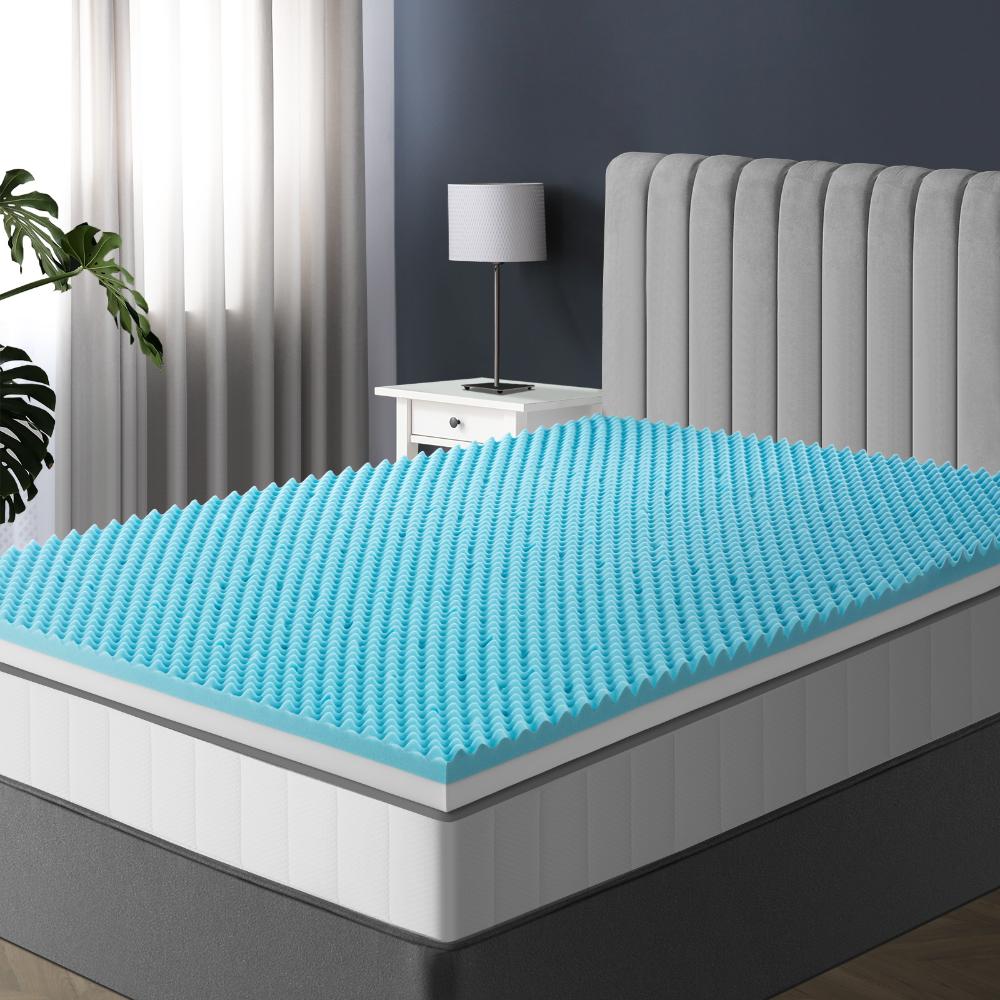 Bedra Memory Foam Mattress Topper Reversible Cool Gel 10cm Single-Mattress Toppers-PEROZ Accessories