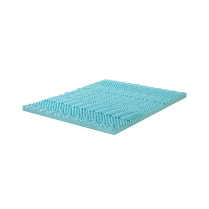 Bedra Cool Gel Memory Foam Mattress Topper 7-Zone 8CM Double-Memory Foam Mattress Toppers-PEROZ Accessories