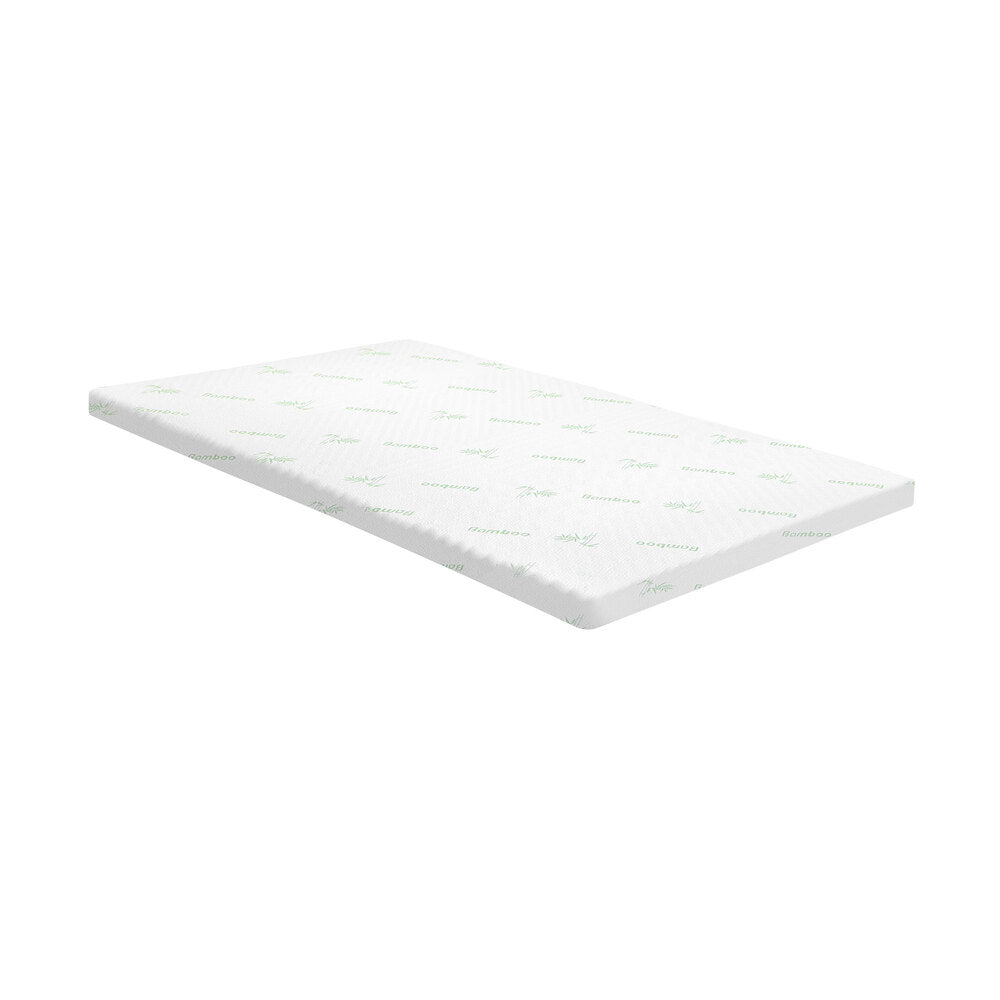Bedra Memory Foam Mattress Topper Cool Gel Bamboo Cover 7-Zone 8CM King Single-Mattress Toppers-PEROZ Accessories