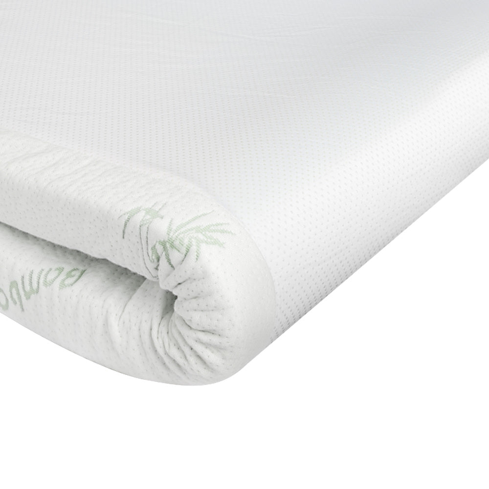 Bedra Memory Foam Mattress Topper Cool Gel Bed Bamboo Cover 7-Zone 8CM Single-Mattress Toppers-PEROZ Accessories