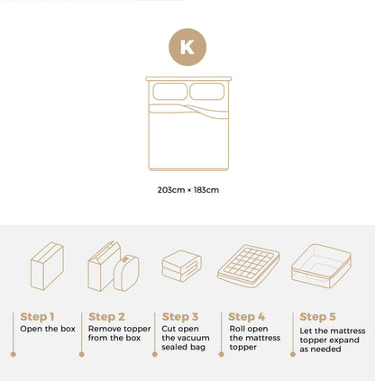 Bedra Mattress Topper Pillowtop Airflow Mesh 5cm King-Pillow Top Mattress Toppers-PEROZ Accessories