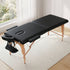 Zenses Massage Table 70cm Portable 2 Fold Wooden Beauty Waxing Therapy Bed Black-Health & Beauty > Massage & Relaxation > Massage Tables-PEROZ Accessories