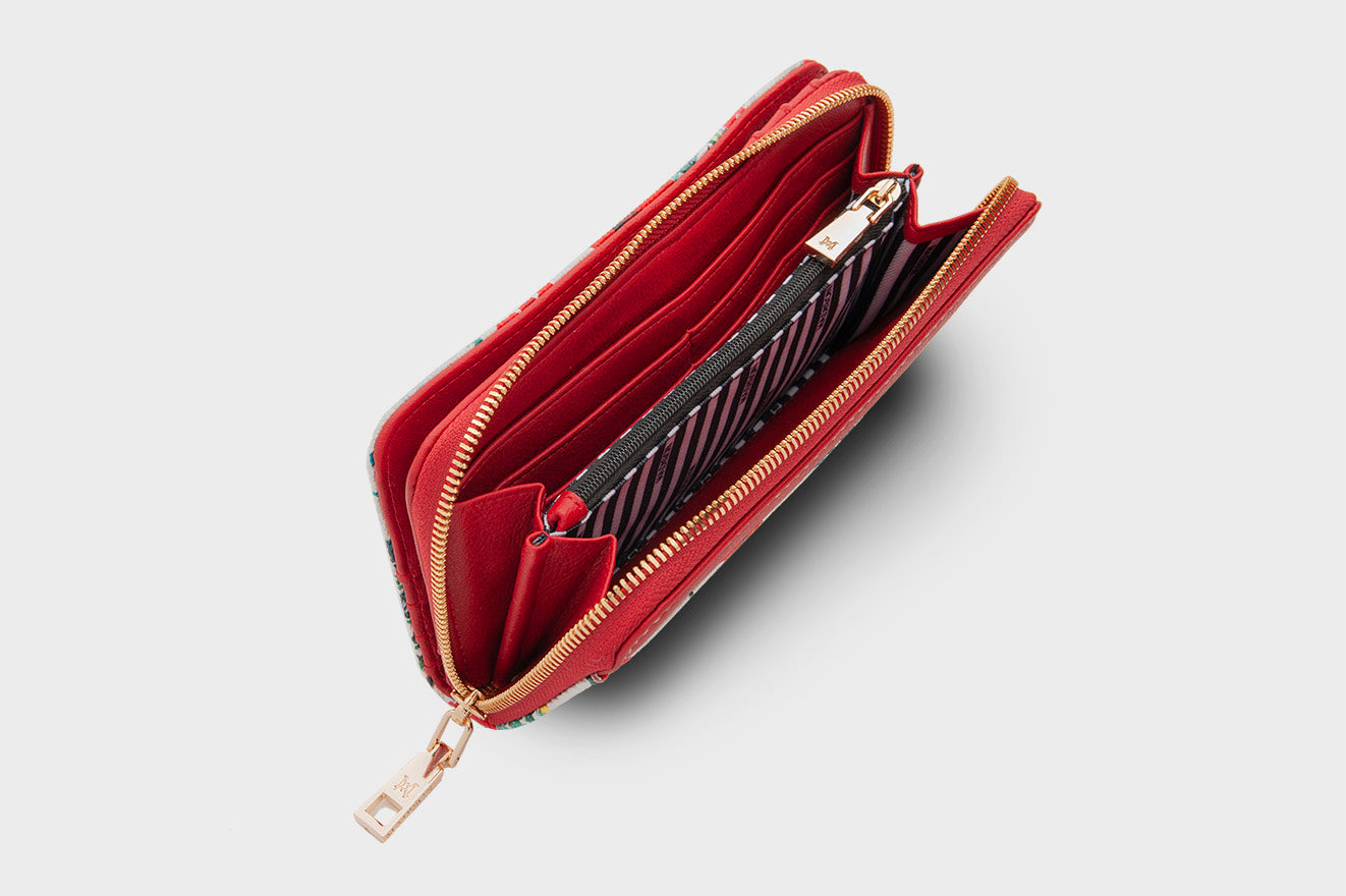 Mila Zip Around Large Wallet With Front Tab Card Section-PEROZ Accessories