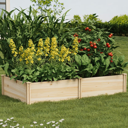 Livsip Garden Bed 160x80x30cm Raised Wooden Planter-Garden Bed-PEROZ Accessories