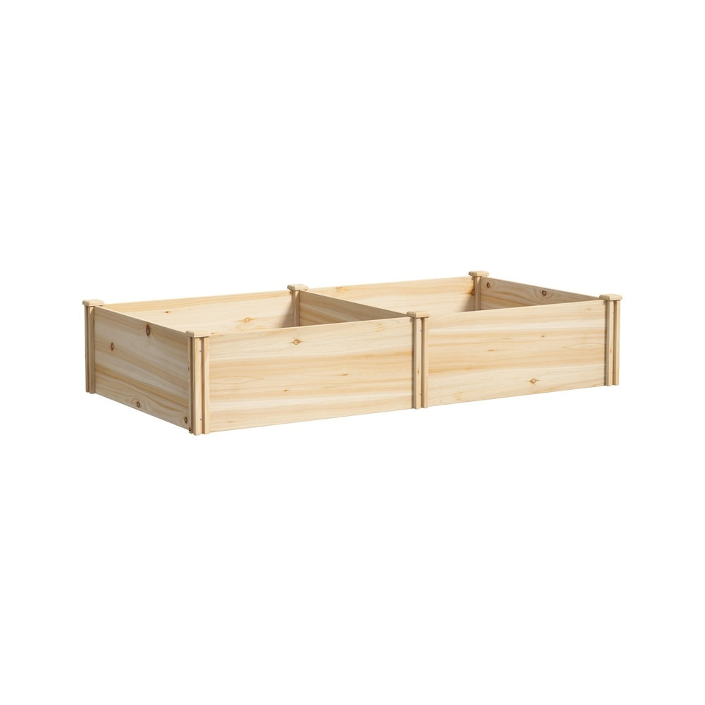 Livsip Garden Bed 160x80x30cm Raised Wooden Planter-Garden Bed-PEROZ Accessories