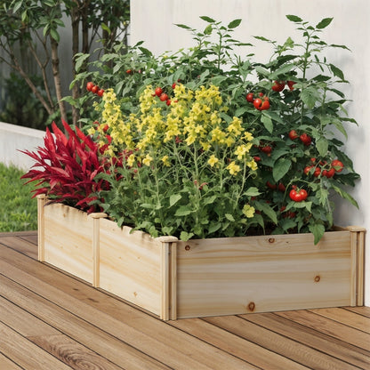 Livsip Garden Bed 160x80x30cm Raised Wooden Planter-Garden Bed-PEROZ Accessories
