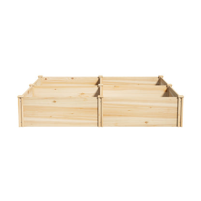 Livsip Garden Bed Set of 4 Raised Wooden Planter 80x80x30cm-Garden Bed-PEROZ Accessories