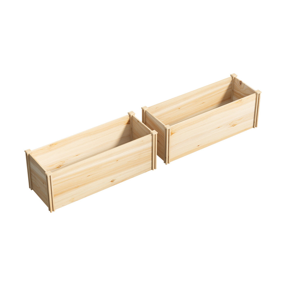 Livsip Garden Bed 240x45x45cm Raised Wooden Planter-Garden Bed-PEROZ Accessories