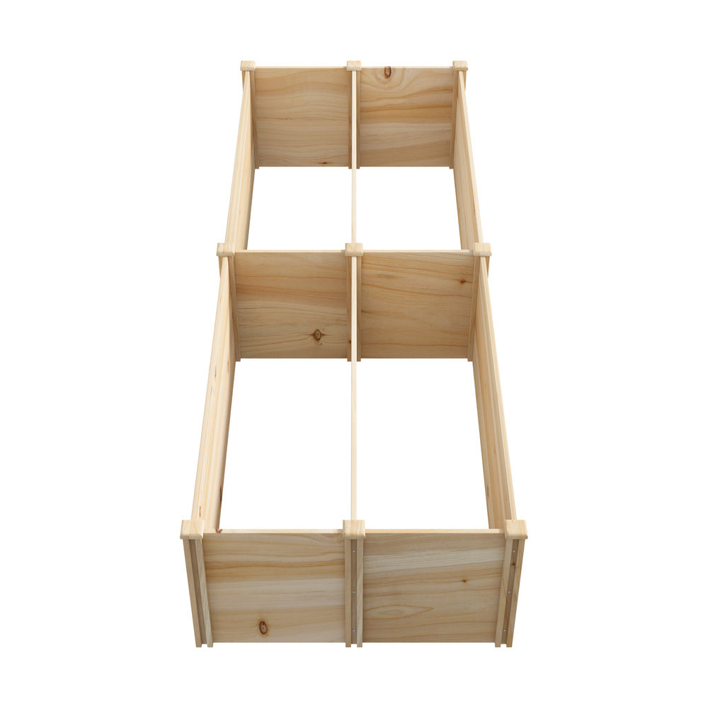 Livsip Garden Bed Set of 4 Raised Wooden Planter 120x45x45cm-Garden Bed-PEROZ Accessories