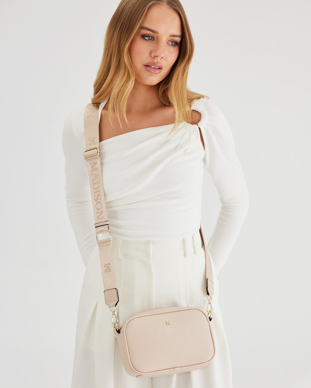 Monica Camera Crossbody Bag + Monogram Bag Strap-Handbags-PEROZ Accessories