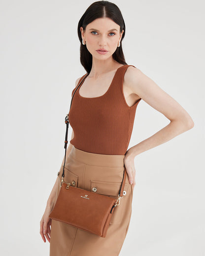 Avery 3 Compartment Crossbody Bag-Crossbody Bags-PEROZ Accessories