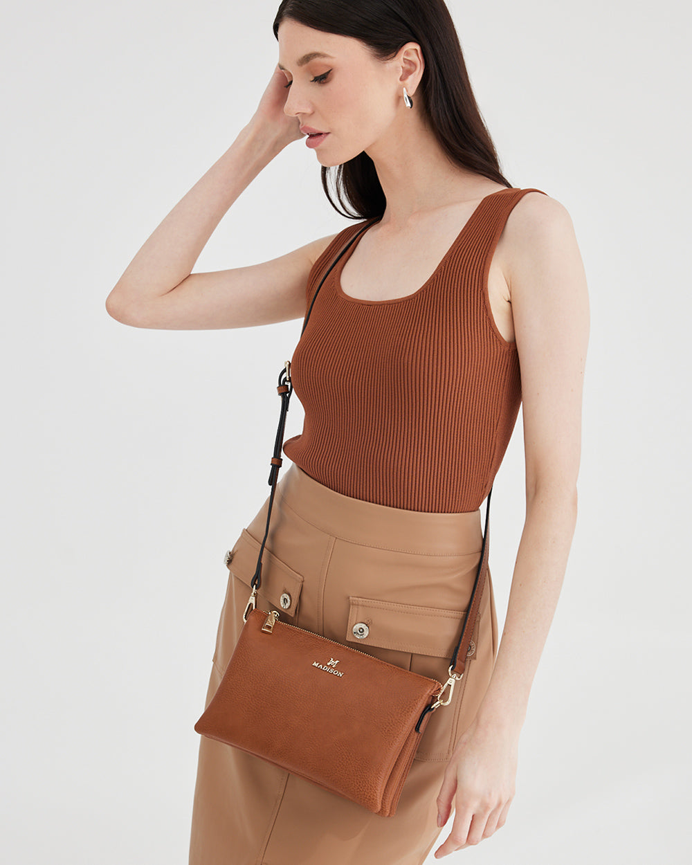 Avery 3 Compartment Crossbody Bag-Crossbody Bags-PEROZ Accessories