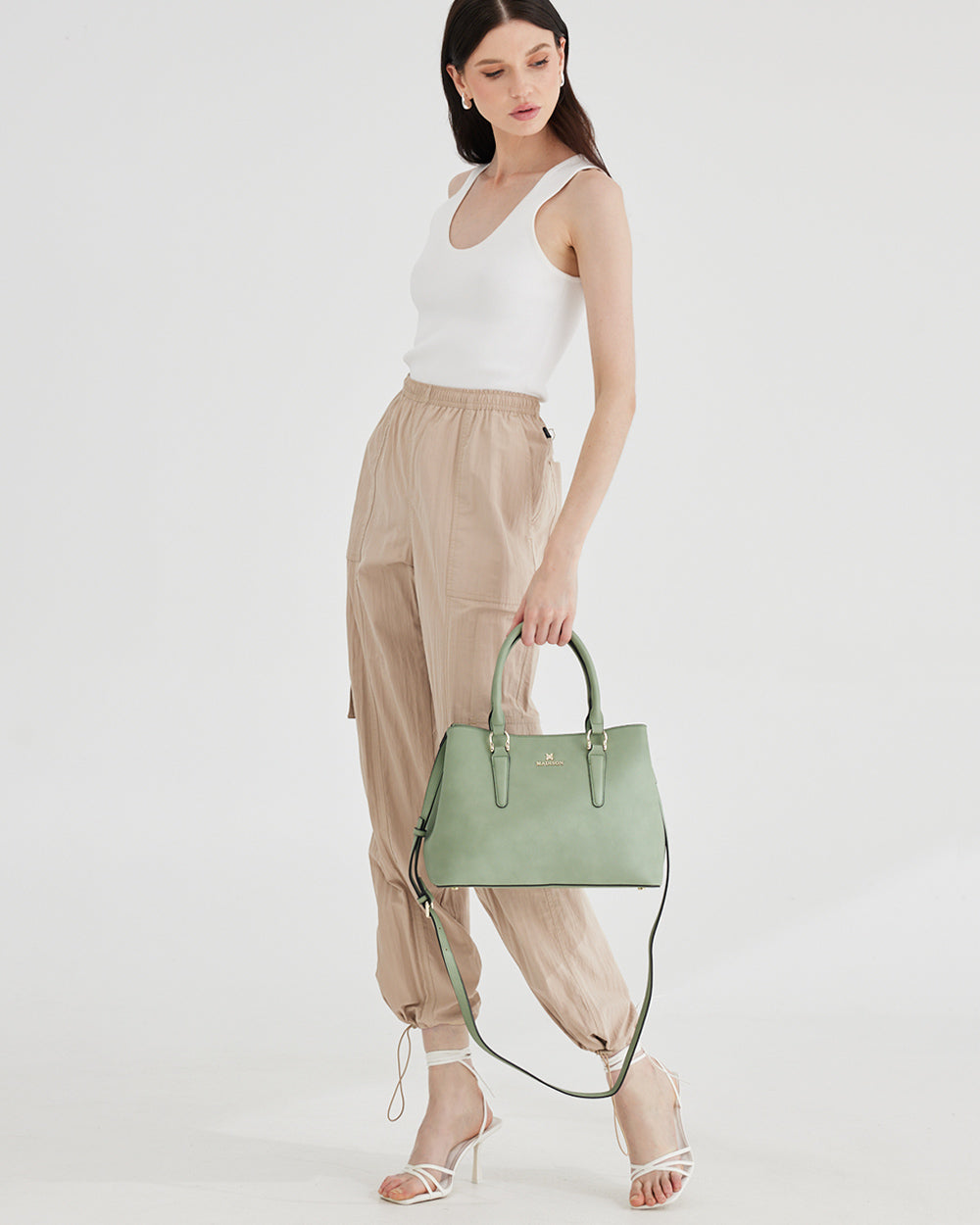 Eve Zip Top Satchel Bag + Aztec Bag Strap-Handbags-PEROZ Accessories