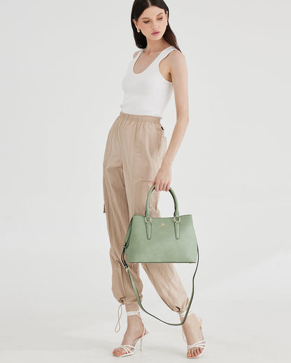 Eve Zip Top Satchel Bag + Aztec Bag Strap-Handbags-PEROZ Accessories