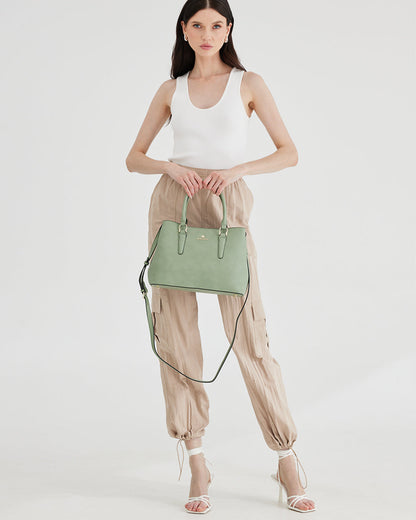 Eve Zip Top Satchel Bag + Aztec Bag Strap-Handbags-PEROZ Accessories