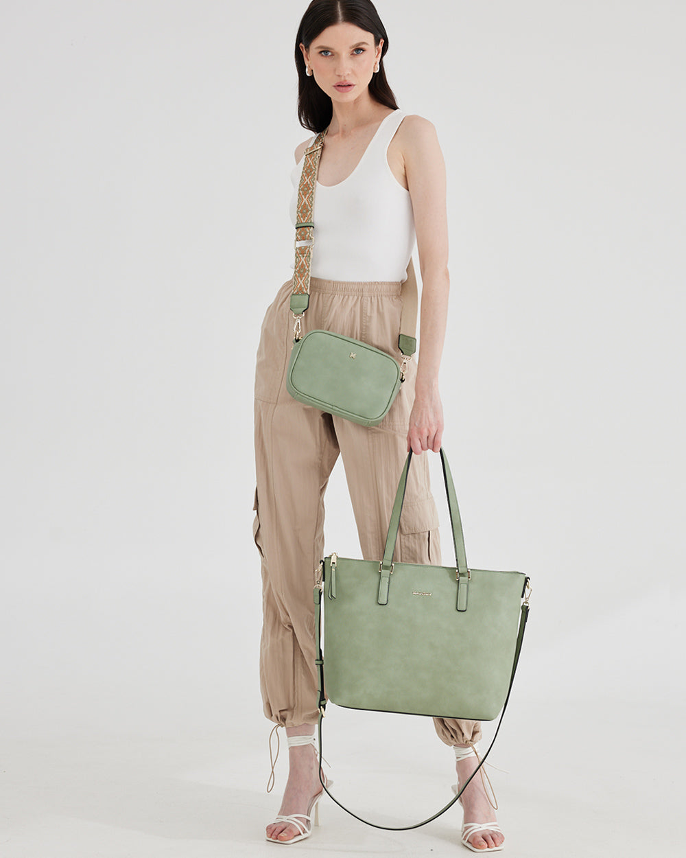 Monica Camera Crossbody Bag + Aztec Bag Strap-Camera Crossbody Bags-PEROZ Accessories