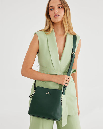 Joanie 3 Compartment Crossbody Bucket Bag-Crossbody Bags-PEROZ Accessories