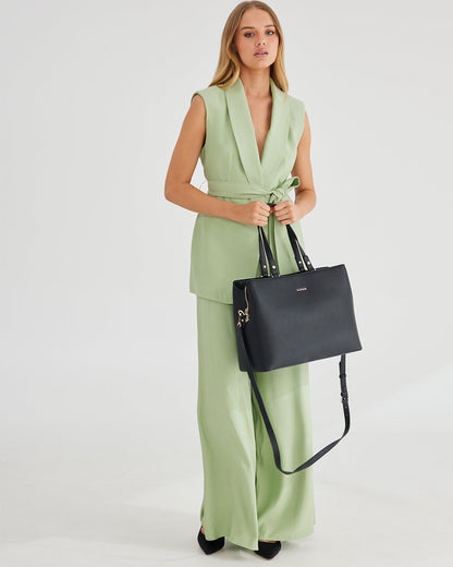 Kate Laptop Tote Work Bag With Crossbody Strap-Tote Bags-PEROZ Accessories