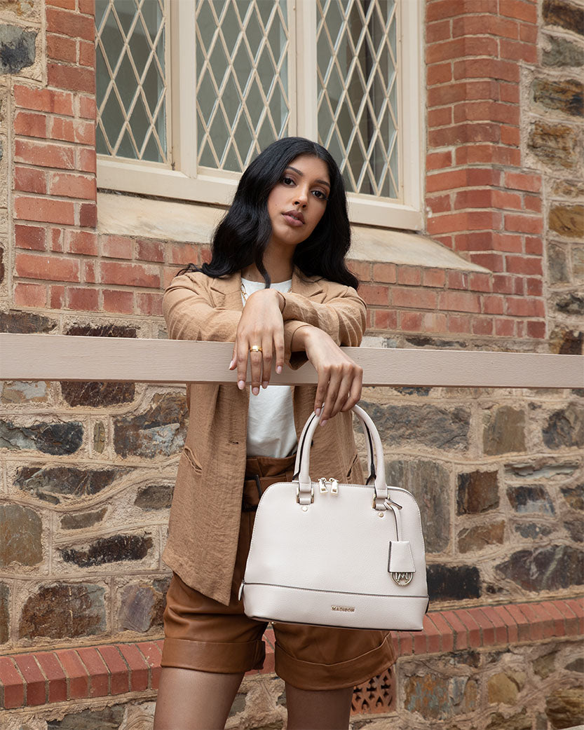 Handbag, Wallet, Coinpurse &amp; Personalisation Charm Giftbox - Grace Dome Satchel &amp; Mini Coinpurse-Handbags-PEROZ Accessories