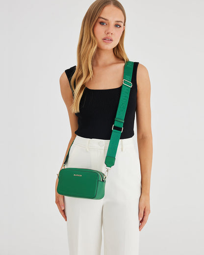 Maddie Double Zip Camera Crossbody Bag + Monogram Bag Strap-Handbags-PEROZ Accessories