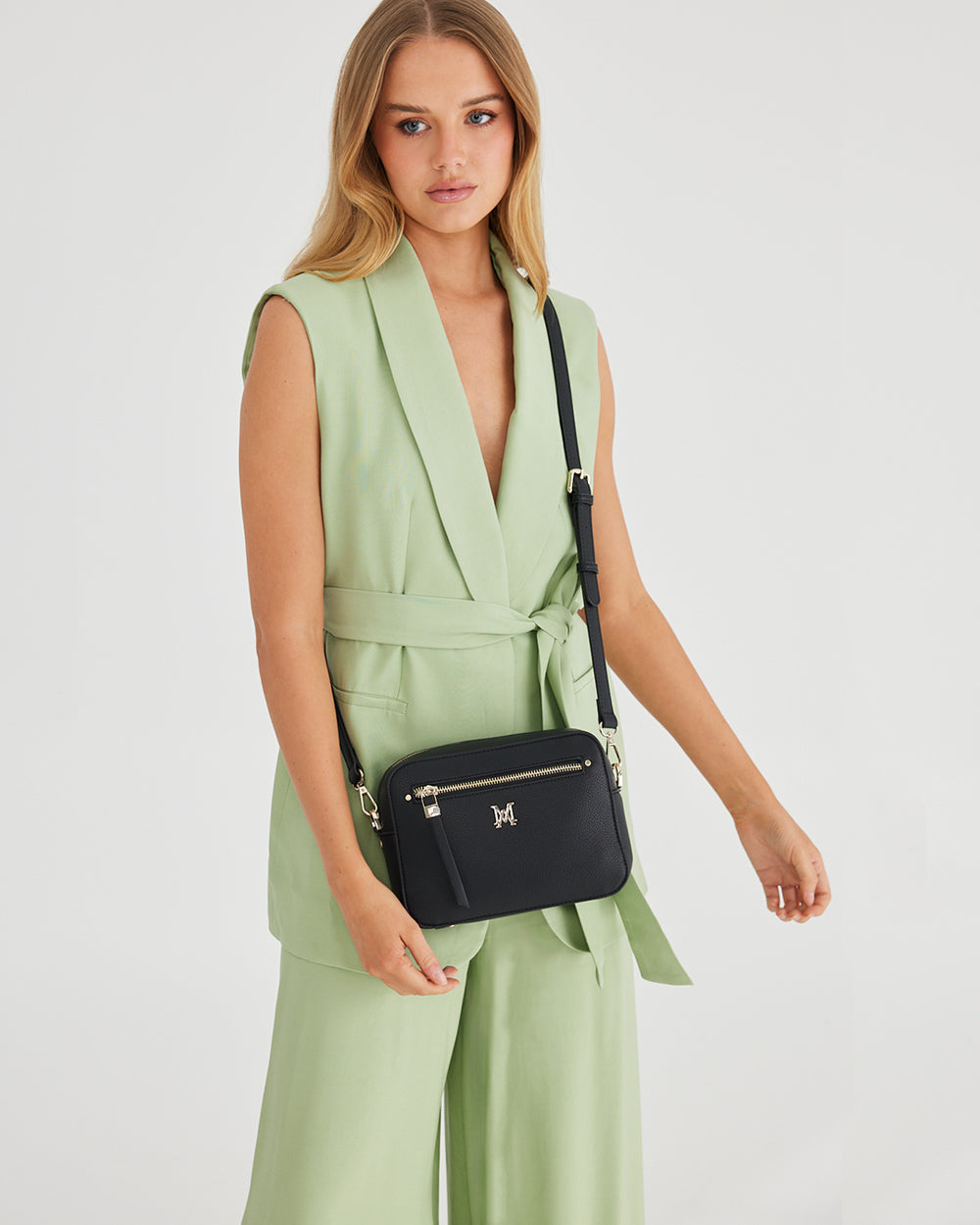 Molly Camera Crossbody Bag + Stripe Bag Strap-Handbags-PEROZ Accessories