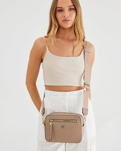 Molly Camera Crossbody Bag + Monogram Bag Strap-Handbags-PEROZ Accessories