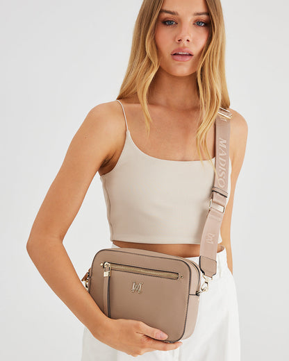 Molly Camera Crossbody Bag + Monogram Bag Strap-Handbags-PEROZ Accessories