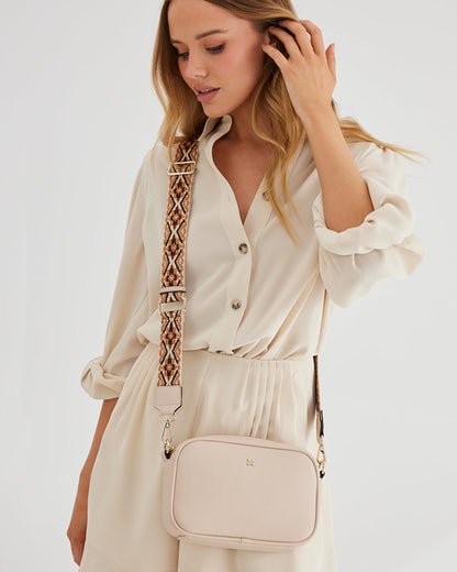 Monica Camera Crossbody Bag + Aztec Bag Strap-Handbags-PEROZ Accessories