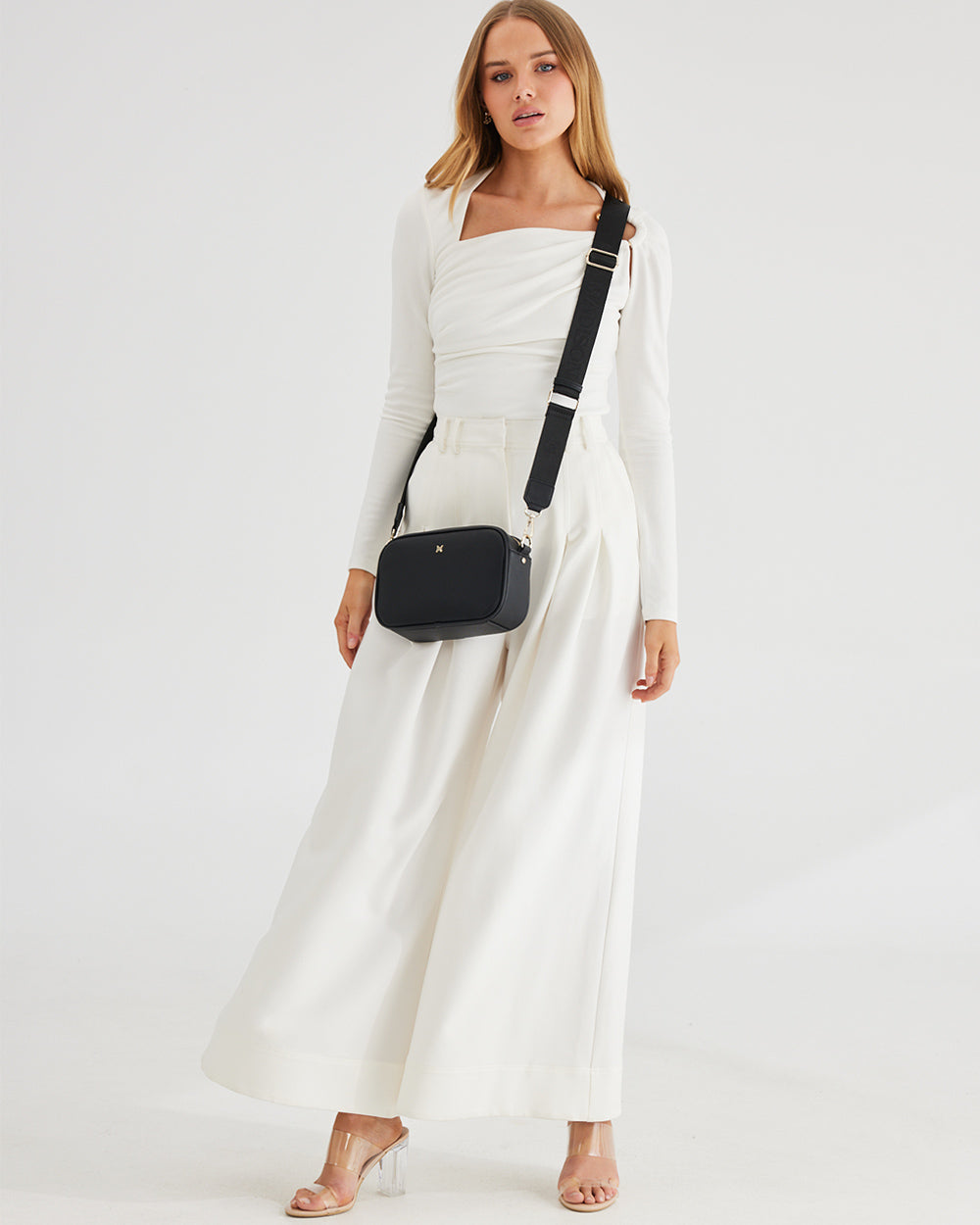 Monica Camera Crossbody Bag + Monogram Bag Strap-Camera Bags-PEROZ Accessories