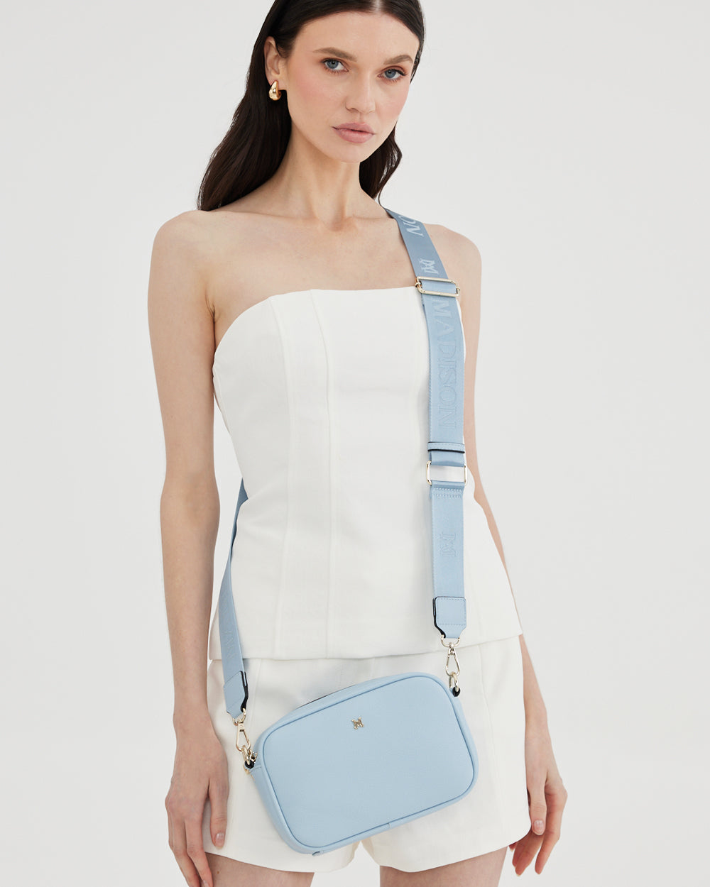Monica Camera Crossbody Bag + Monogram Bag Strap-Handbags-PEROZ Accessories