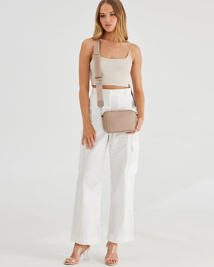 Monica Camera Crossbody Bag + Monogram Bag Strap-Handbags-PEROZ Accessories