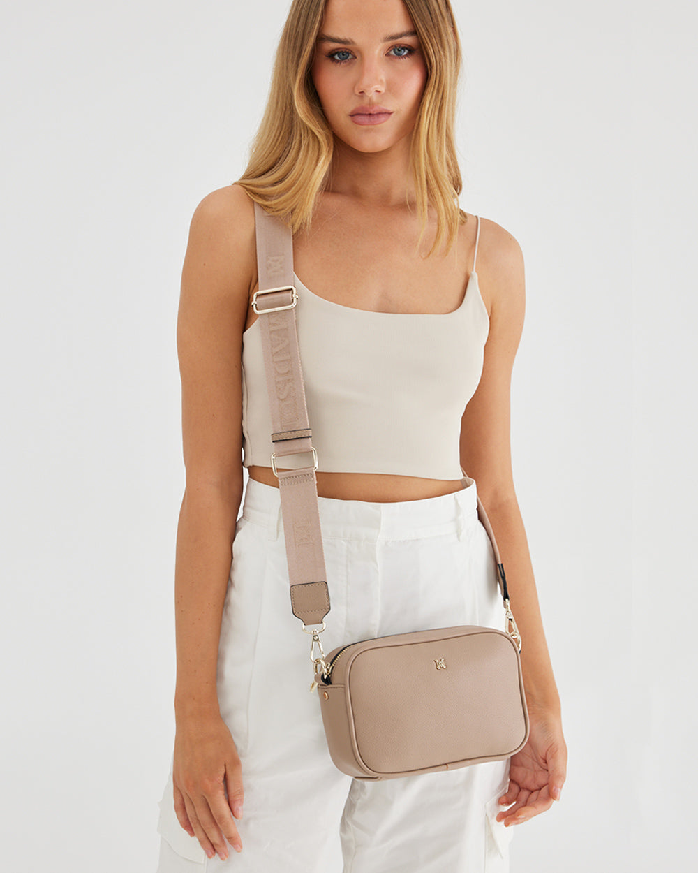 Monica Camera Crossbody Bag + Monogram Bag Strap-Handbags-PEROZ Accessories