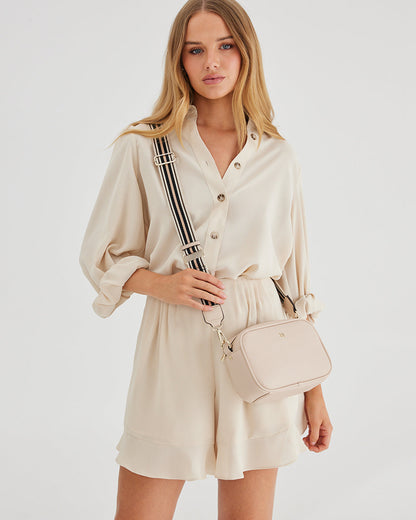 Monica Camera Crossbody Bag + Stripe Bag Strap-Camera Bags-PEROZ Accessories
