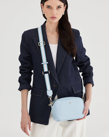 Monica Camera Crossbody Bag + Stripe Bag Strap-Handbags-PEROZ Accessories