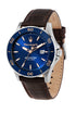 Maserati Competizione 43mm Blue Dial Brown Leather Strap Watch-PEROZ Accessories