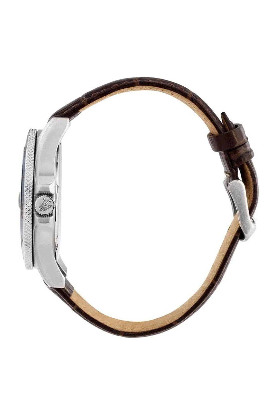 Maserati Competizione 43mm Blue Dial Brown Leather Strap Watch-PEROZ Accessories