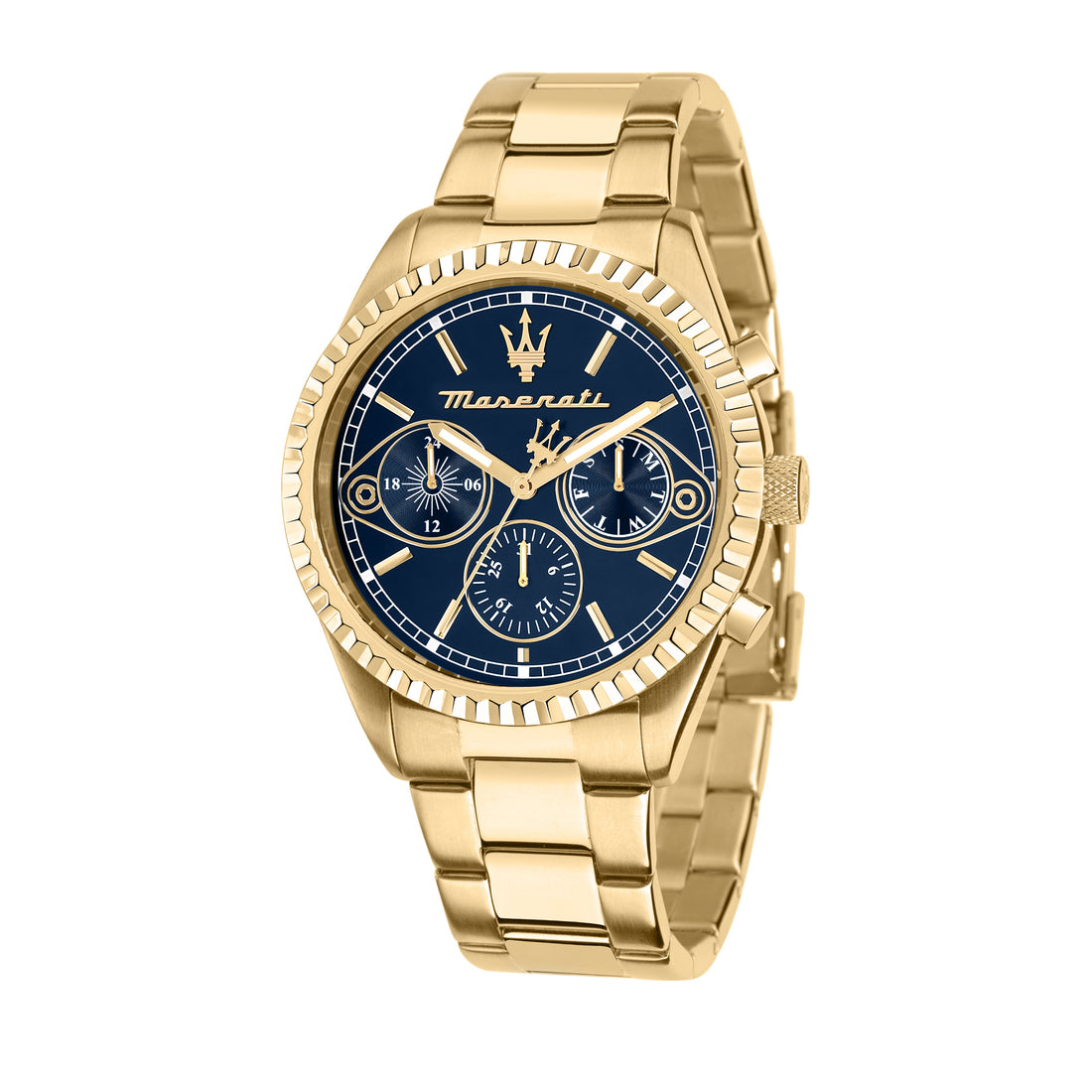 Maserati Competizione 43mm Multifunction Gold Chronograph-PEROZ Accessories