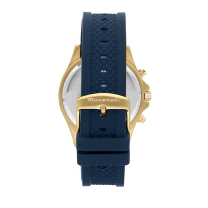 Maserati Sfida 44mm Blue Gold Chronograph Watch-PEROZ Accessories