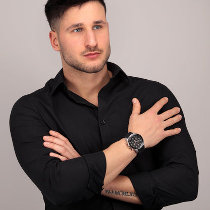 Maserati Sfida Black Dial 44mm Watch-PEROZ Accessories